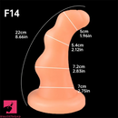 8.26in 8.66in PVC Suction Cup Big Curved G Spot Butt Plug Dildo