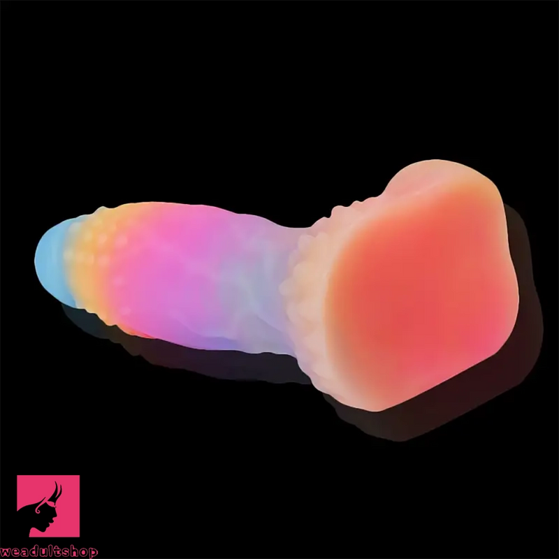 5.82in Liquid Silicone Glow in the Dark Monster Uncut Penis Dildo