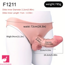 6.38in Realistic Feeling Touch Penis Dildo Sleeve With Silicone Brief