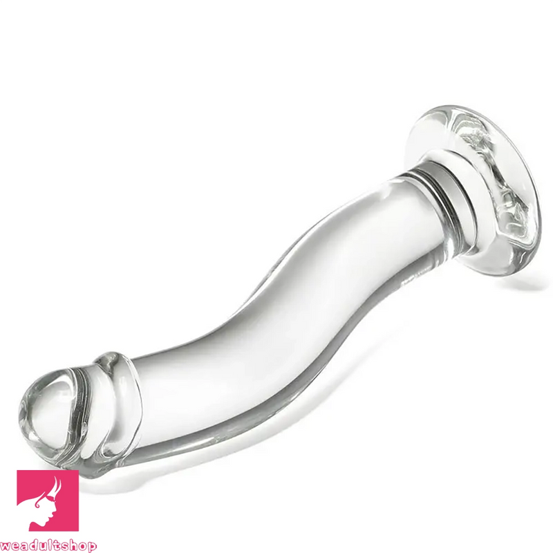 6.77in Transparent Glass Realistic Companion Dildo For Adult Love