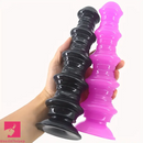 8.5in Ribbed Anal Plug PVC Dildo Big Anus Expansion Women Love Toy