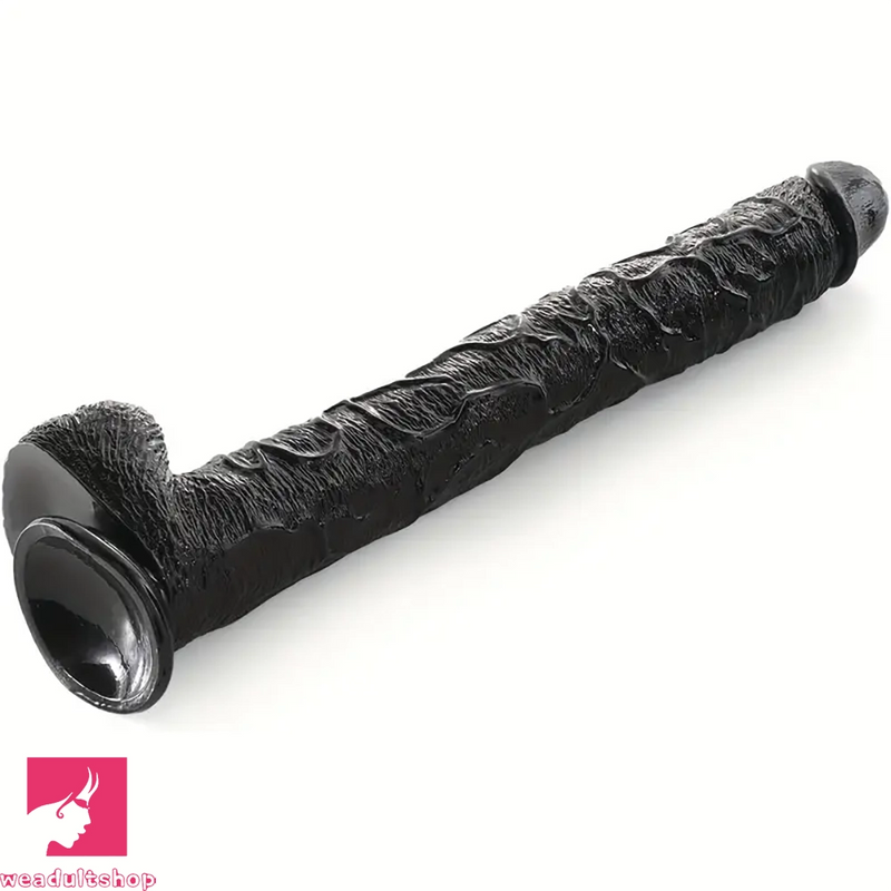 17in Prostate Gland Massage PVC Huge Black Long Dildo For Adults