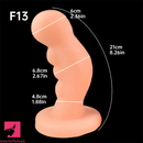 8.26in 8.66in PVC Suction Cup Big Curved G Spot Butt Plug Dildo