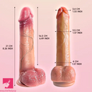 8.26in Realistic Anal Big Uncut Silicone Soft Lifelike Skin Feeling Dildo