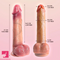 8.26in Realistic Anal Big Uncut Silicone Soft Lifelike Skin Feeling Dildo