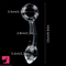 5.91in Hand Pull Crystal Glass Dildo Manual Adult Intimate Adult Toy