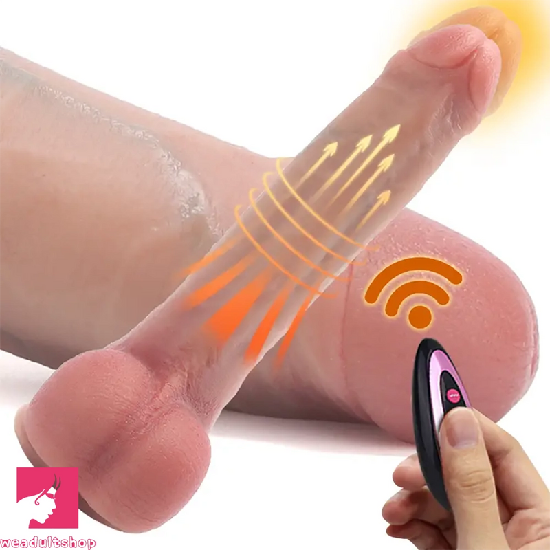 8.85in Realistic Expandable Heated Silicone Tongue Lifelike Dildo