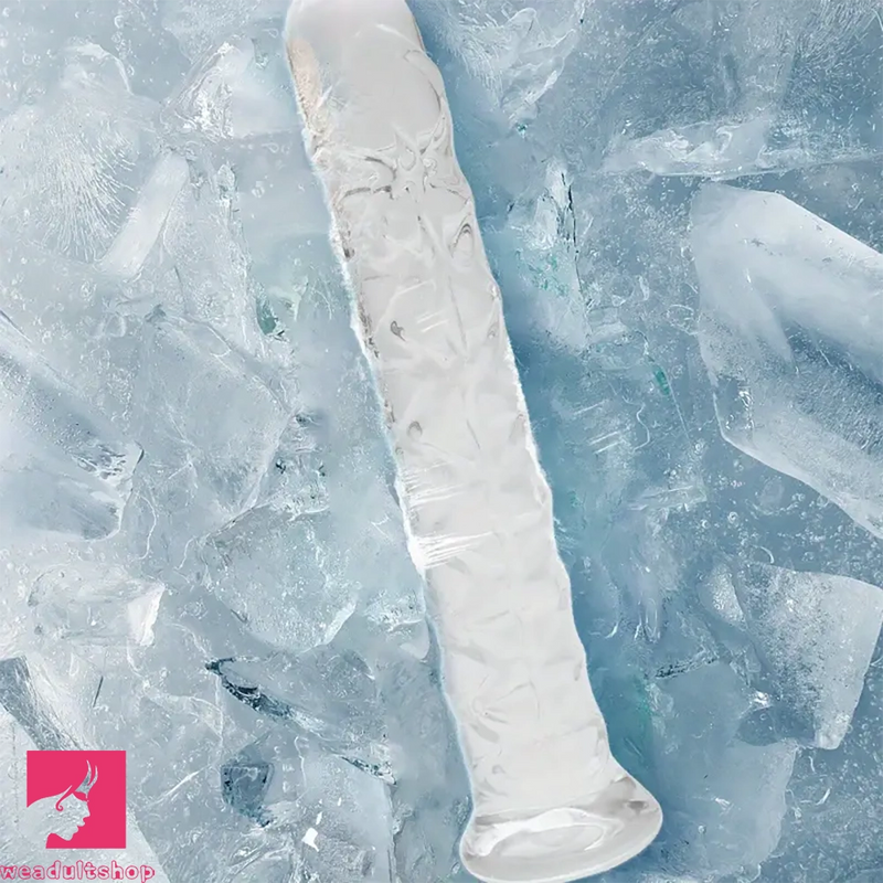 6.69in 7.68in Glass Clear Prostate Lifelike Dildo For Men Masturbation