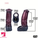 6.88in 7.36in 8.66in Dog Monster Octopus Horse Cock Hollow Dildo