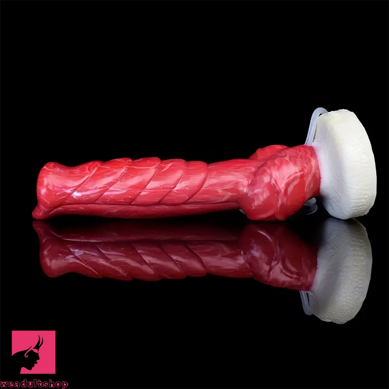 9.45in Silicone Soft Big Dog Knot Dildo With Water Spray For Orgasm