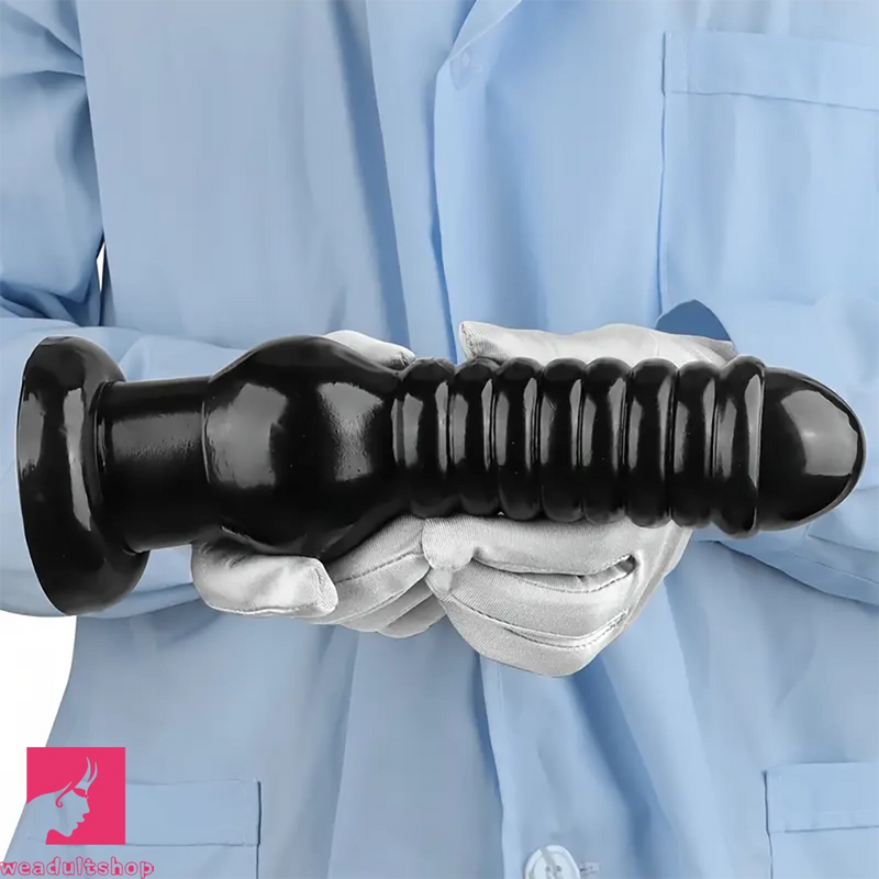 9.64in Rubber Real Big Black Dildo Butt Expander For Couples Love