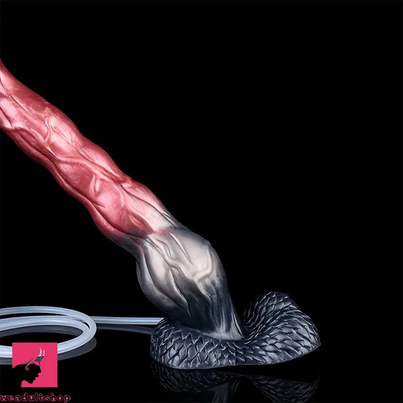 9.37in Realistic Horse Squirting Silicone Animal Knot Big Soft Dildo