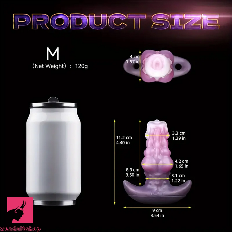 3.42in 4.4in 5.82in Small Odd Monster Knot Hollow Sleeve Dildo