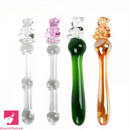 7.87in Cartoon Bear Series Glass Fantasy Cute Massage Useful Dildo