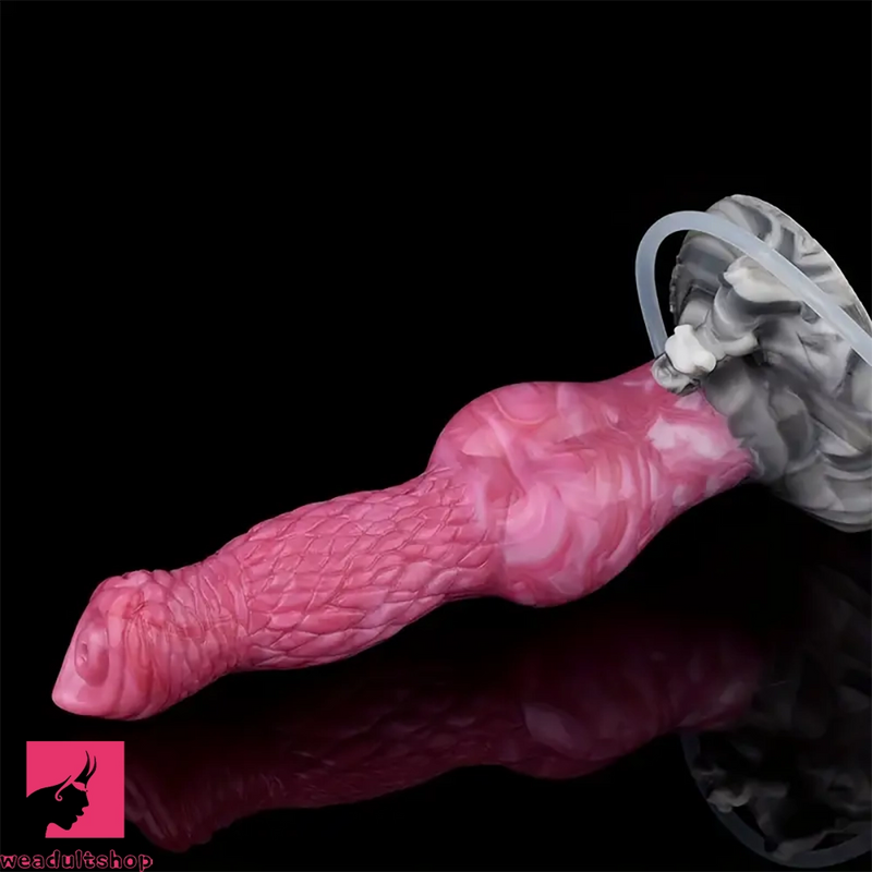 8.86in Silicone Animal Spray Water Dog Knot Cock Ejaculating Dildo