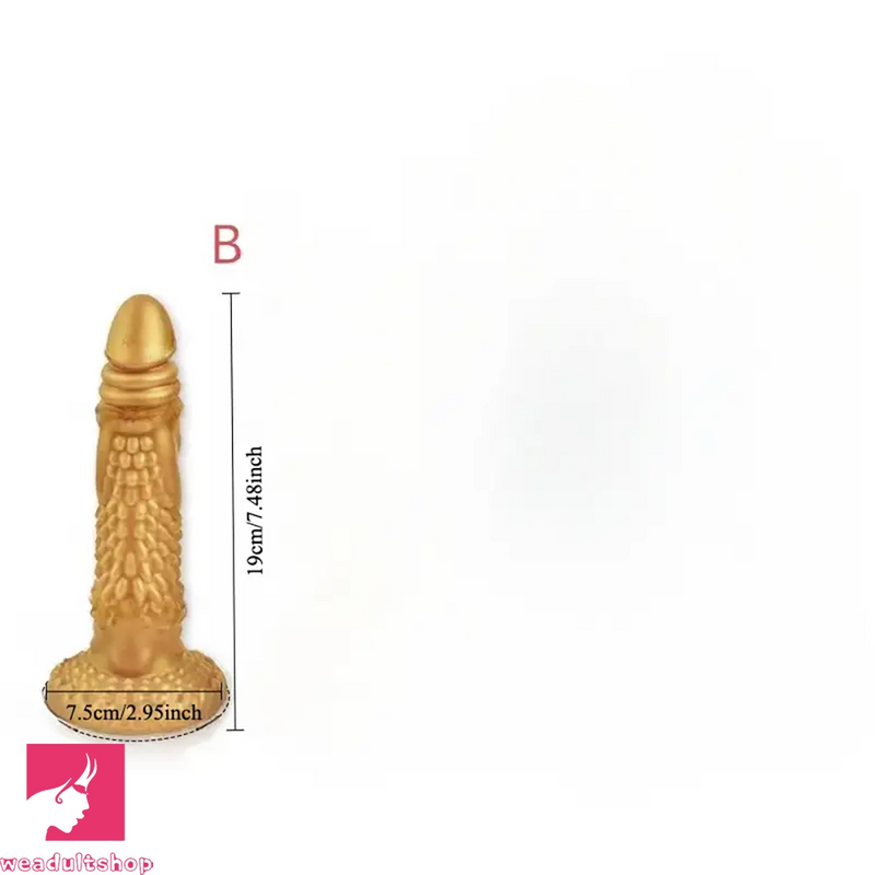 7.48in 9.84in Dragon-Shaped Large Golden Dildo SM Pleasure Sex