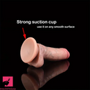 6.18in Super Realistic Silicone Soft Penis Dildo With Hairs Sucker