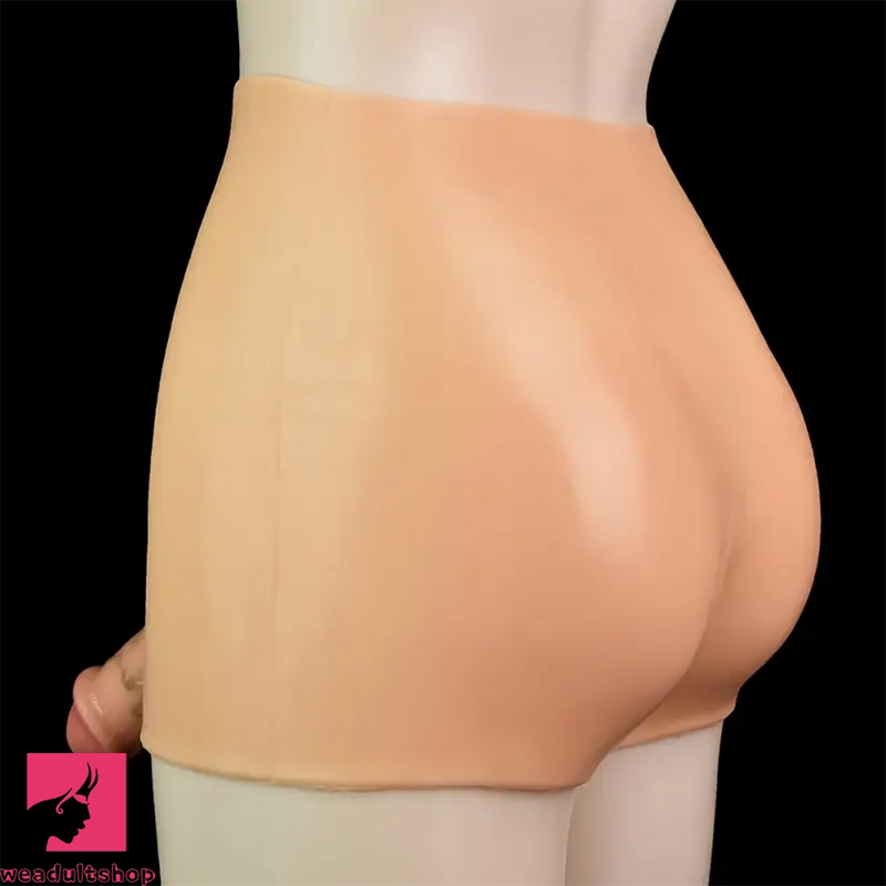 6.3in High Waist Silicone Pants With Solid Lifelike Dildo Hip Enhancer