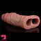 5.51in Realistic Skin Feel Silicone Flexible Hollow Dildo Penis Sleeve