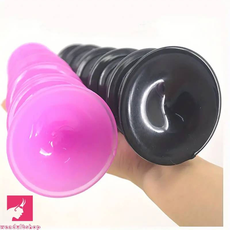 8.5in Ribbed Anal Plug PVC Dildo Big Anus Expansion Women Love Toy