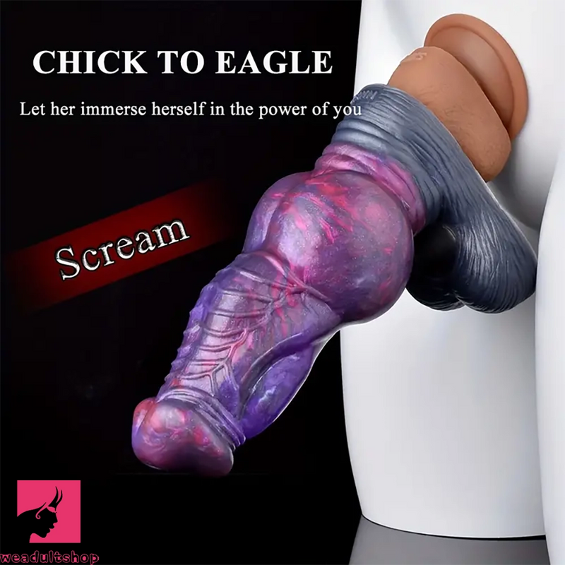 7.67in Soft Silicone Adult Sex Monster Knot Dildo Sleeve Extender