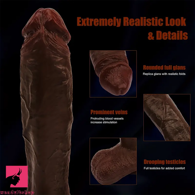 11in Realistic Big Skin-like Silicone Soft Dildo For Women Fucking Toy