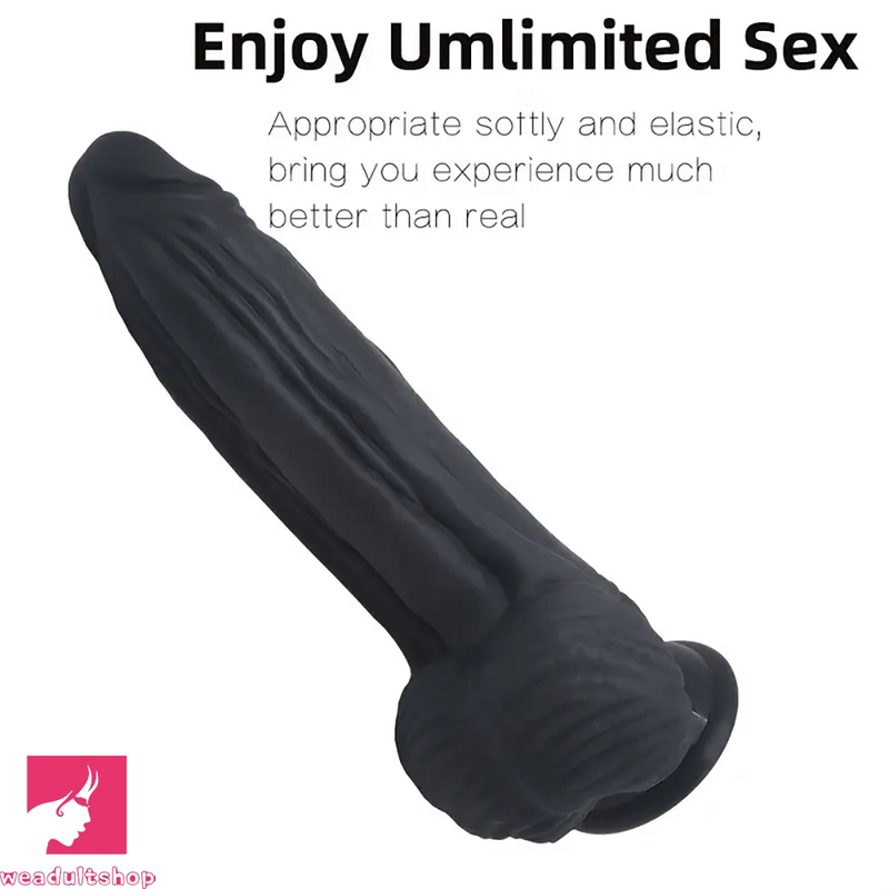 8.27in Realistic Huge Curved Silicone Anal Soft Big Dildo For Orgasm