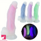 7.28in Fluorescent Glow-in-the-dark Silicone Soft Female Penis Dildo