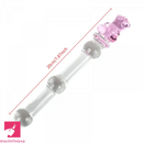 7.87in Cartoon Bear Series Glass Fantasy Cute Massage Useful Dildo