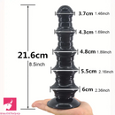 8.5in Ribbed Anal Plug PVC Dildo Big Anus Expansion Women Love Toy