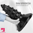 9.05in 11.22in Big Screw Thick Oversized Black Dildo For Anal Using