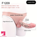 7.87in Silicone Ultra Elastic Harness Hollow Strap-On Dildo Cock Sleeve