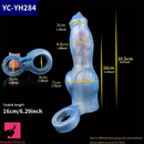 8.07in Fantasy Cock Sheath Dog Hollow Sleeve Knot Hollow Dildo