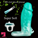 6.4in Colorful Soft Silicone Sleeve Hollow Skin Lifelike Dildo Sheath