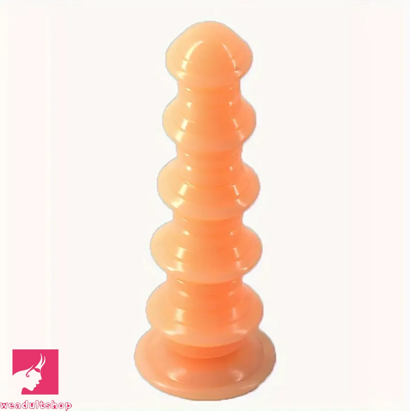 8.5in Ribbed Anal Plug PVC Dildo Big Anus Expansion Women Love Toy