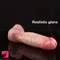 7.68in Lifelike Silicone Soft Blue Veins Female Dildo With Public Hair