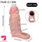 5.62in Realistic Beaded Penis Sleeve Flexible Hollow Spiked Dildo