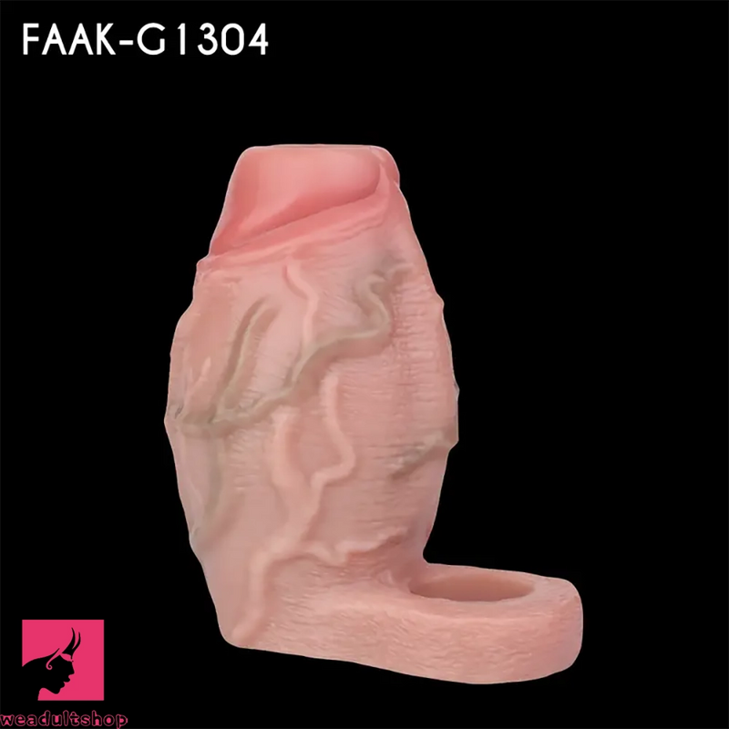 3.81in 3.93in 4.76in Small Flexible Realistic Silicone Cock Sleeve Dildo