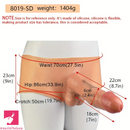 8.7in Realistic Silicone Strapon Cock Skin Wearable Dildo Cock Pants