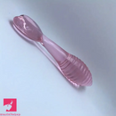 5.11in Glass Spiral Sharp Head Dildo With Heart Base Love Adult Toy