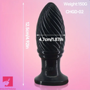 4.82in 4.92in 5.9in 6.02in Small Portable Black PVC Butt Plug Dildo