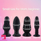 4.82in 4.92in 5.9in 6.02in Small Portable Black PVC Butt Plug Dildo