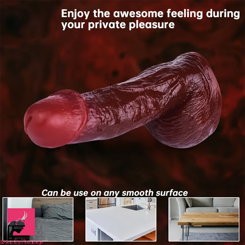 7.2in 7.3in Soft Flexible Liquid Silicone Realistic Penis Dildo Adult Toy