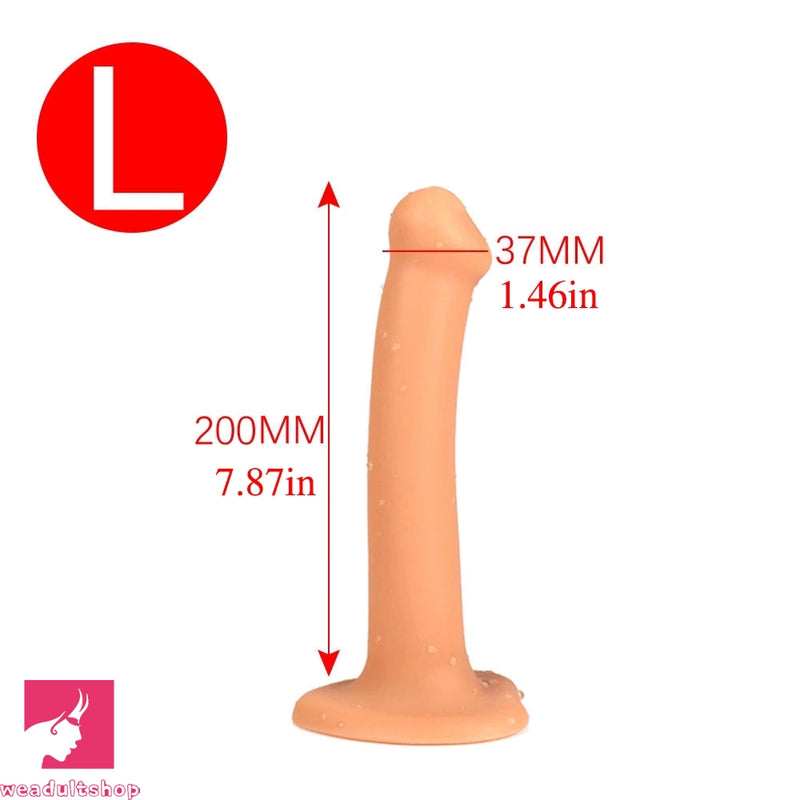 7.09in 7.87in Slender Anal Silicone Soft Slim Dildo Women Butt Plug