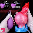 7.09in Inflatable Squirting Anal Silicone Soft Dildo For G-Spot Orgasm