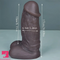 6.29in 6.69in 7.48in Realistic Soft Silicone Fat Ebony Dildo For Sex Love