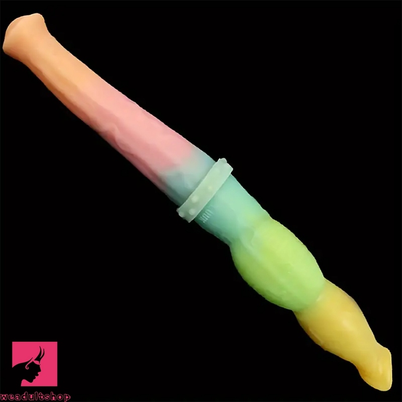 16.54in Double Sided Huge Long Soft Dog Horse Cock Female Dildo