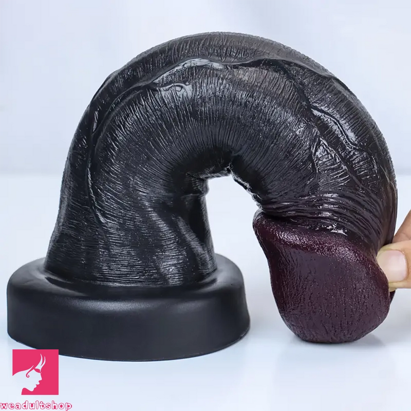 6.29in 7.87in 9.05in 10.03in Ebony Large Head Glans Mushroom Dildo