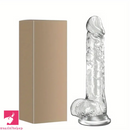 7.5in Clear Realistic Suction Cup Anal Dildo For G-spot Prostate Sex