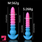 10.03in 12.2in Colorful Luminous Silicone Anal Plug Large Flexible Dildo